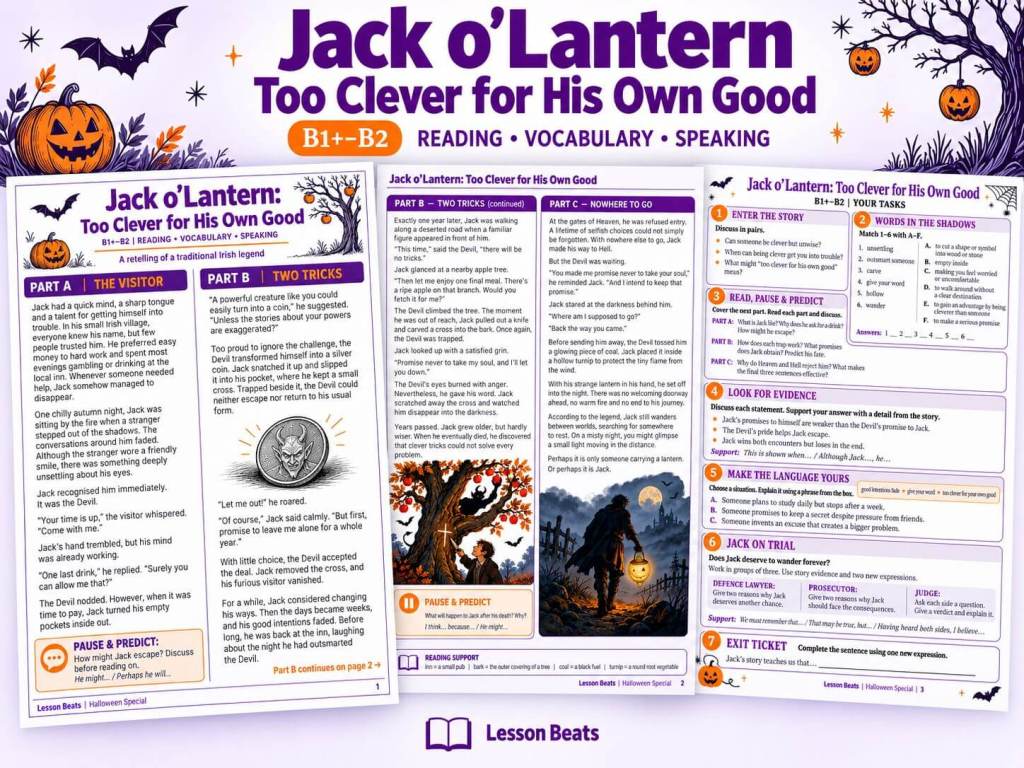 Jack o’Lantern: Too Clever for His Own Good — Halloween Reading B1+/B2