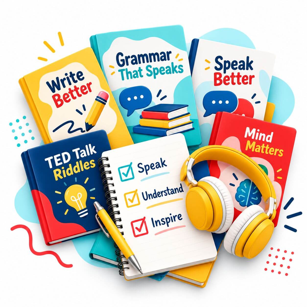 start Materiały do nauki angielskiego – karty pracy, słuchawki i notatnik Lesson Beats